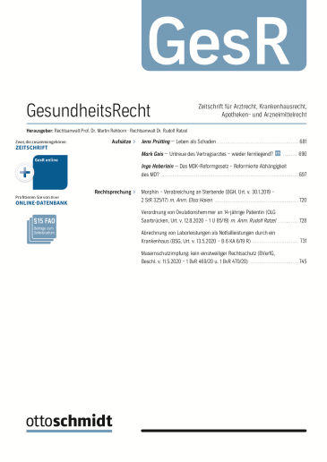  GesundheitsRecht (GesR)