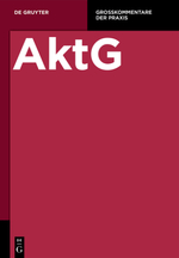  Aktiengesetz Großkommentar