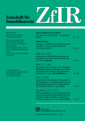 Abbildung: Zeitschrift für Immobilienrecht (ZfIR) 
