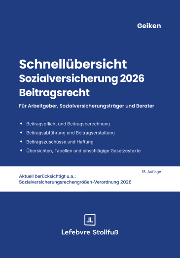  Schnellübersicht Sozialversicherung Beitragsrecht