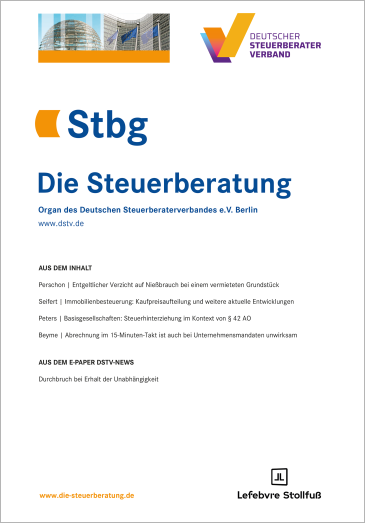  Die Steuerberatung (Stbg)