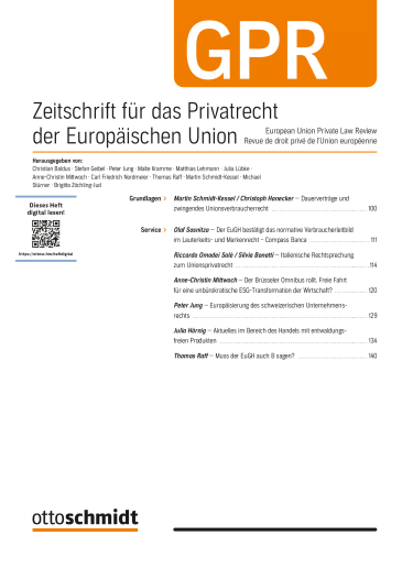  Zeitschrift für das Privatrecht der Europäischen Union (GPR)
